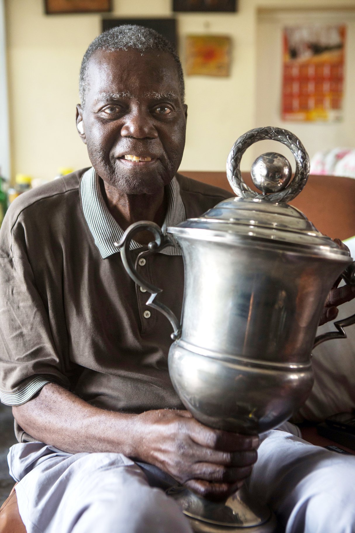 Nicodème Kabamba, 80 ans, fut le capitaine puis le sélectionneur adjoint de l’équipe. &copy; Gwenn Dubourthoumieu pour JA