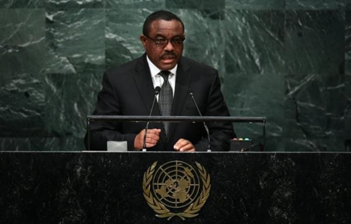 Hailemariam Desalegn, Premier ministre éthiopien, le 22 septembre 2016 à New-York. © Jewel Samad/AFP