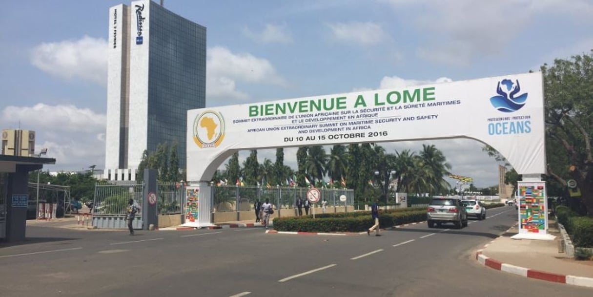 L’entrée du sommet de Lomé sur la sécurité maritime, le 14 octobre 2016. © DR