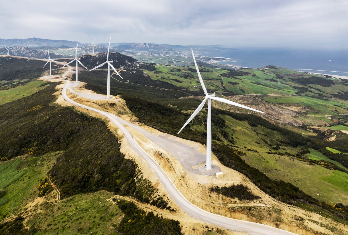 Le parc éolien de Haouma, près de Tanger, dispose d’une capacité de production de 50 MW. &copy; Paul LANGROCK/ZENIT-LAIF-REA