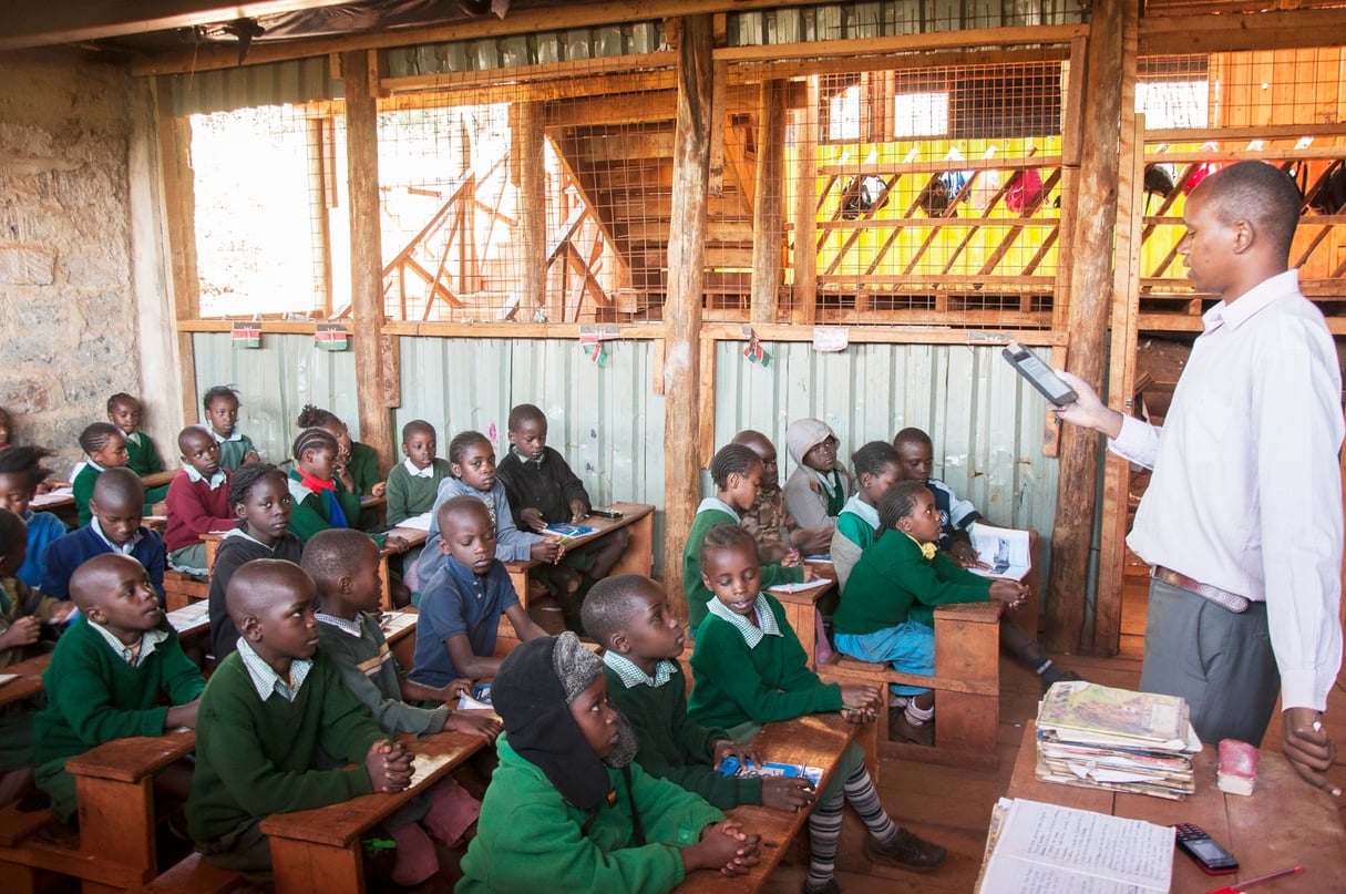 Le groupe américain Bridge International Academies gère des écoles en Ouganda, au Kenya (ici, à Nairobi), au Nigeria et au Liberia. © David Mutua