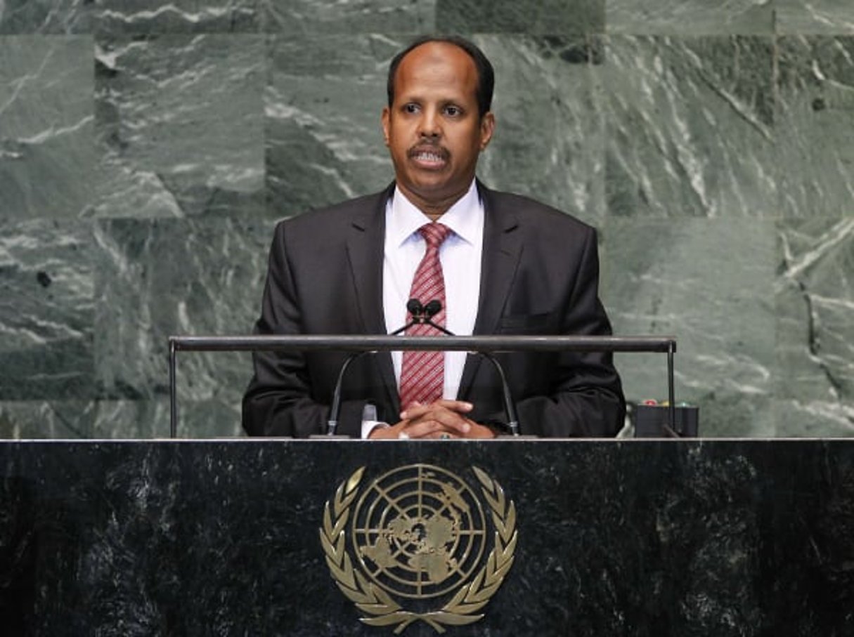 Mahmoud Ali Youssouf, le ministre des Affaires étrangères de Djibouti, en octobre 2012 au siège des Nations Unies. © Jason DeCrow/AP/SIPA