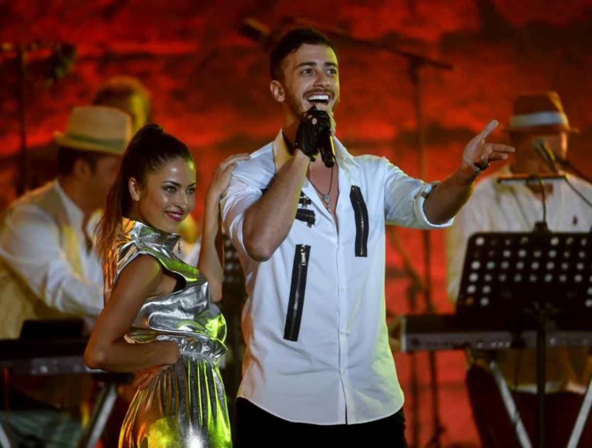 Saad Lamjarred, le 31 juillet 2016 au festival de Carthage, près de Tunis. © Fethi Belaid/AFP