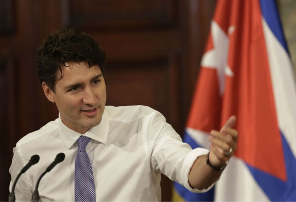 Justin Trudeau, premier ministre du Canada, à la Havane le 16 novembre 2016. © Enrique De La Osa/AP/SIPA