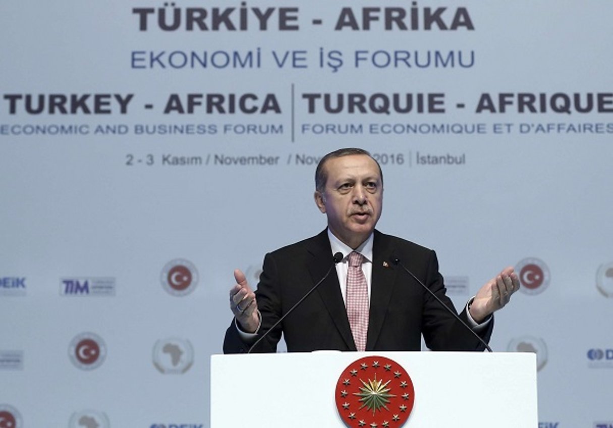 Recep Tayyip Erdogan à l’ouverture du Turkey-Africa Business Forum, mercredi 2 novembre 2016 à Ankara. © Kayhan Ozer/AP/SIPA
