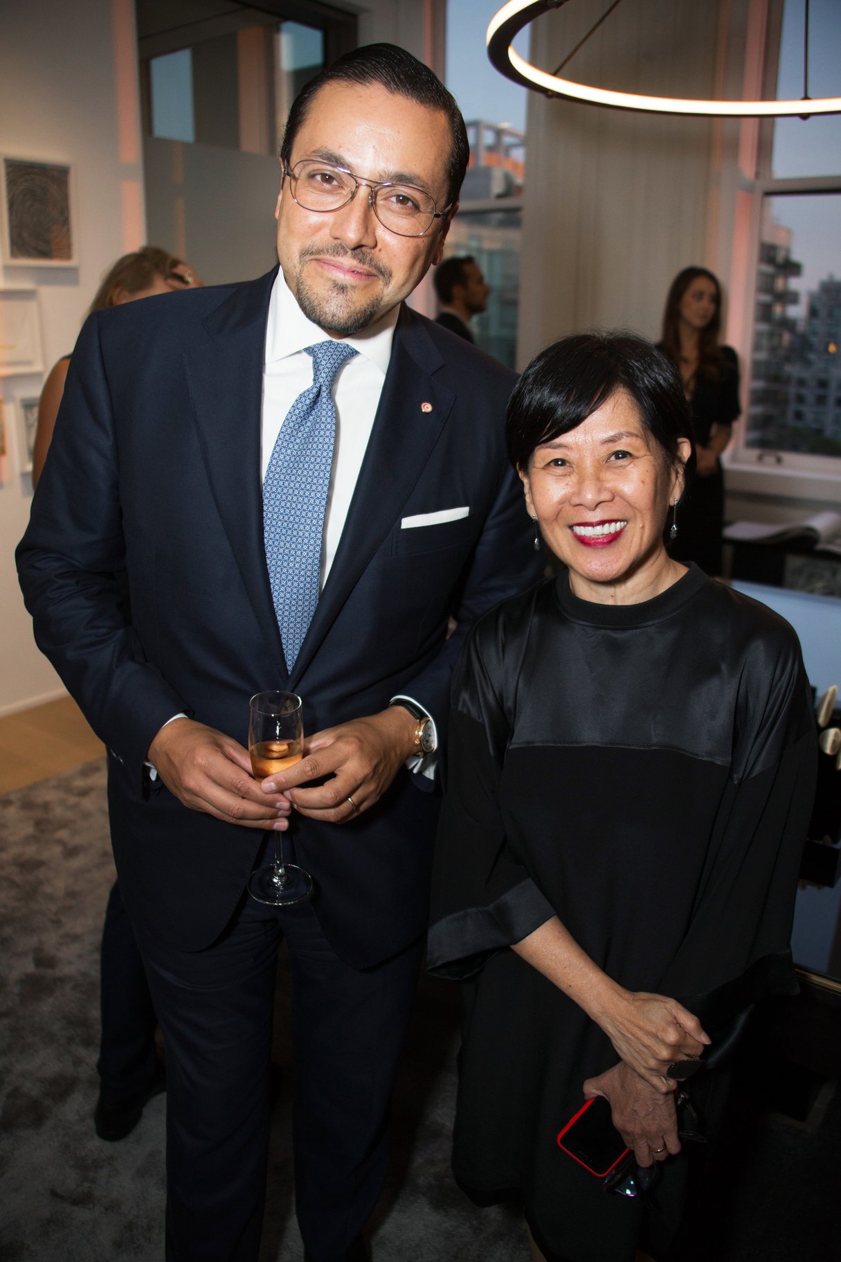 NEW YORK, NY - SEPTEMBER 20: Hazem Ben - Gacem, Meeling Wong attend launch event for the Georg Jensen X Zaha Hadid jewelry collection at 511 West 25th Street on September 20, 2016 in New York City. (Photo by Victor Hugo/Patrick McMullan via Getty Images) &copy; Patrick McMullan via Getty Image