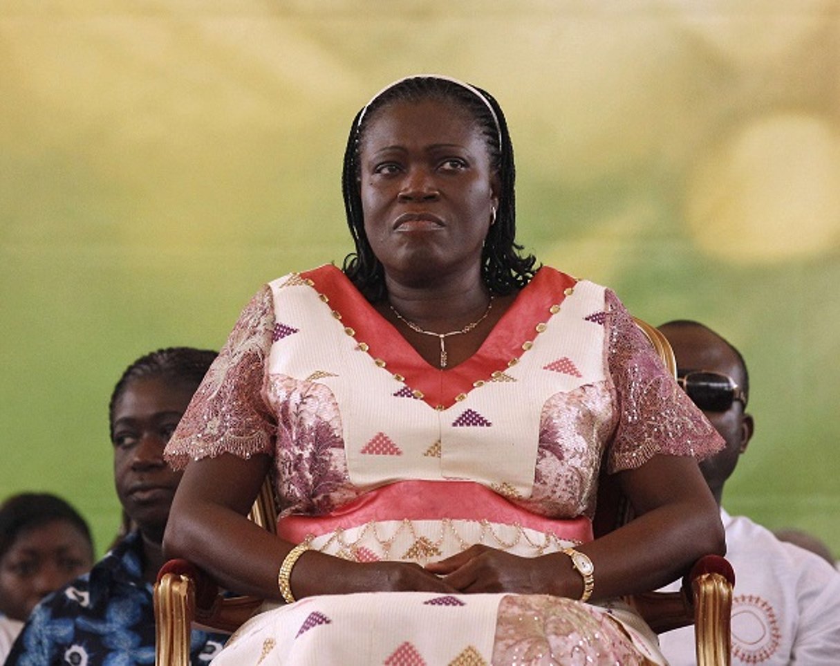 Simone Gbagbo le 15 janvier 2011 à Abidjan. © Rebecca Blackwell/AP/SIPA