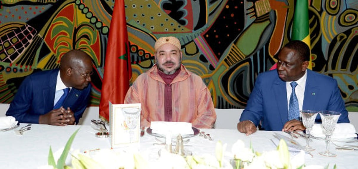 Le président sénégalais, Macky Sall, a offert un déjeuner officiel au roi du Maroc le 7 novembre 2016. © Maghreb Arab Press
