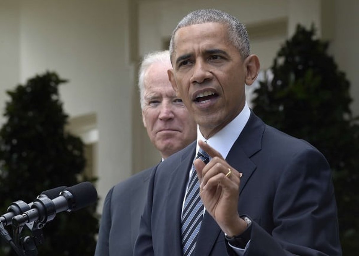 Barack Obama lors d’un discours à la Maison-Blanche le 9 janvier 2016. © Susan Walsh/AP/SIPA