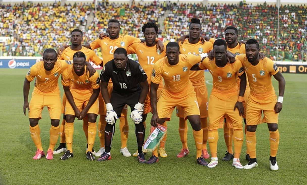 Depuis plusieurs années, Orange créait des animations autour des matches de l’équipe ivoirienne de football. Ici, lors de la CAN 2015 en Guinée équatoriale. © Sunday Alamba/AP/SIPA
