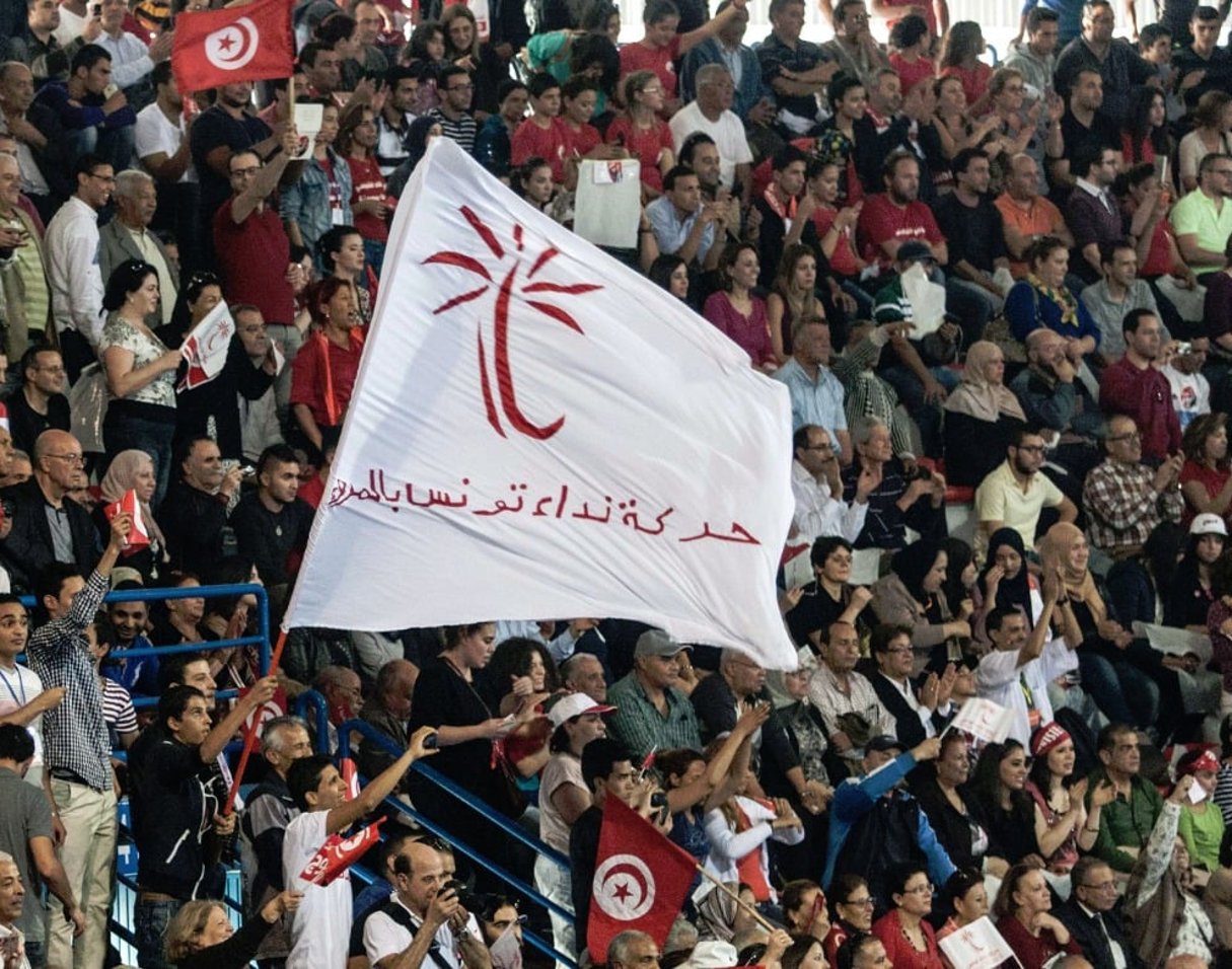 Des partisans de Nidaa Tounes lors d’un meeting pour la campagne électorale de Béji Caïd Essebsi, le 15 novembre 2014 (image d’illustration). © Aimen Zine/AP/SIPA