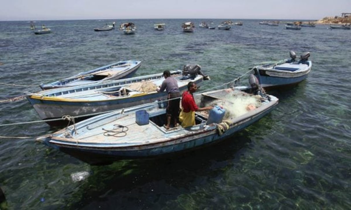 Des pêcheurs libyens, dans le port de Sabrata. (illustration) © Abdel Magid Al Fergany/AP/SIPA