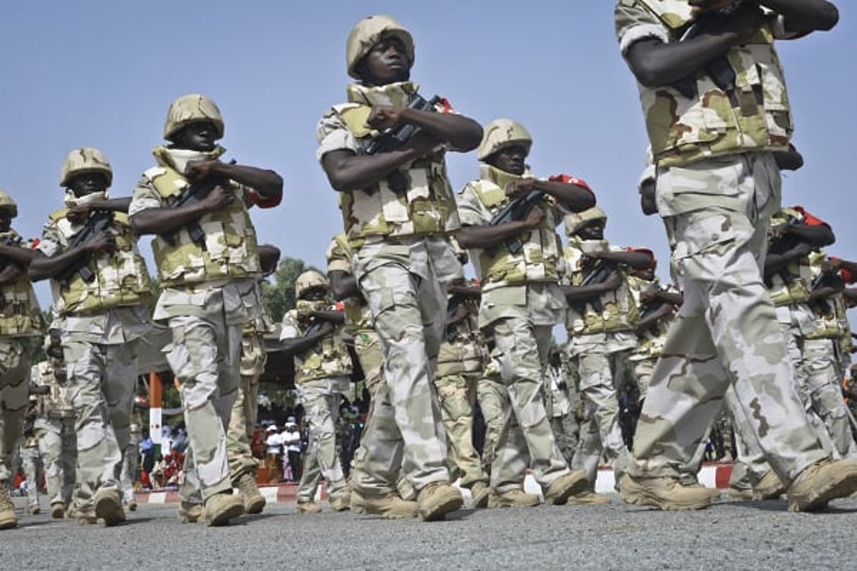 Défilé civil et militaire à Dosso, le jour de la fête nationale du Niger, le 18.12.2014. © Vincent Fournier/JA