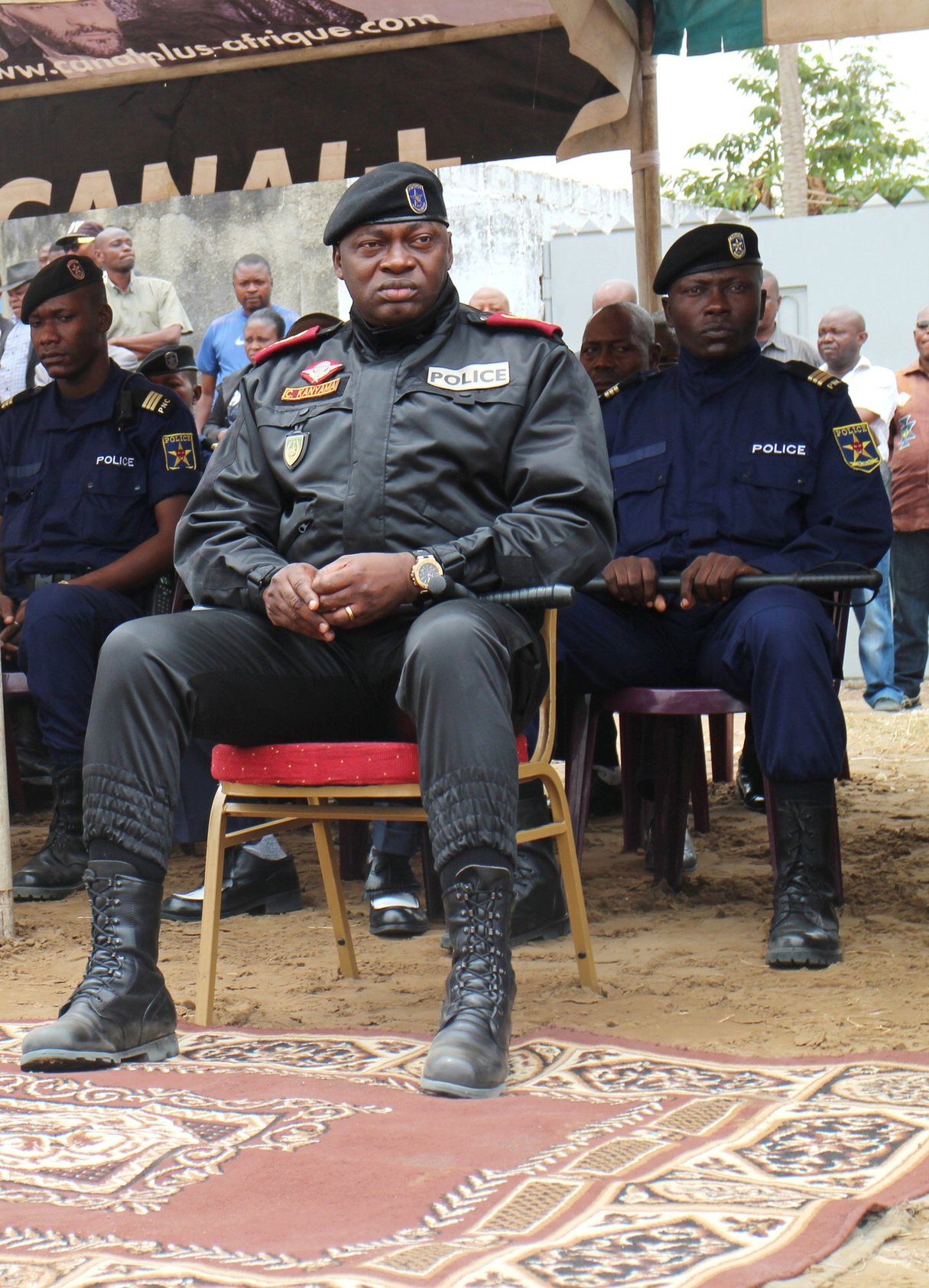 Le chef de la police de Kinshasa, le général Kanyama, est sous le coup de sanctions américaines depuis juin. &copy; Trésor Kibangula pour JA