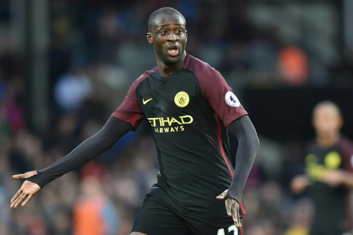 Le milieu de terrain ivoirien de Manchester City Yaya Touré, double buteur face à Crystal Palace, le 19 novembre 2016 au Selhurst Park à Londres. © Olli Greenwood/AFP