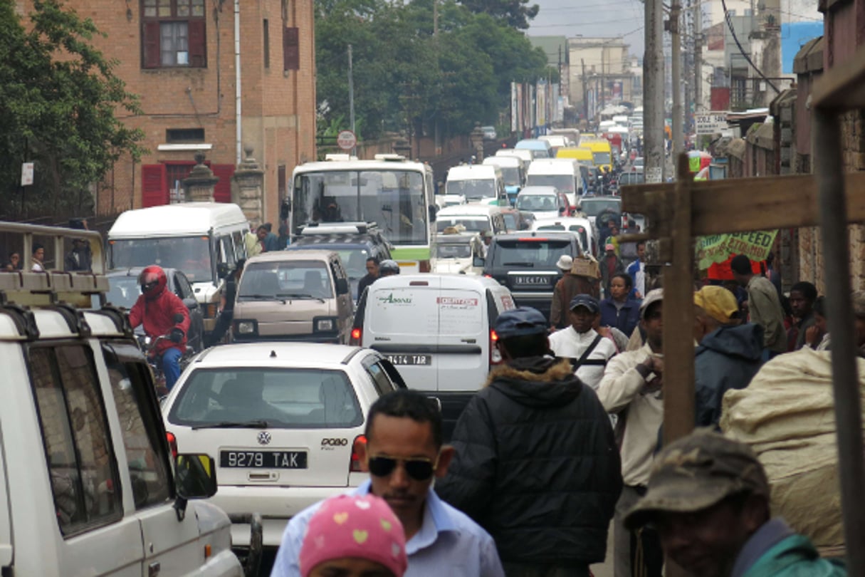 Dans les rues d’Antananarivo, en février 2015. © Martin Vogl/AP/SIPA