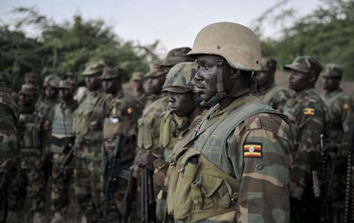 Des militaires ougandais sur le point de partir à l’assaut contre des Shebab en Somalie le 29 août 2014 (photo d’illustration). © Tobin Jones/AP/SIPA
