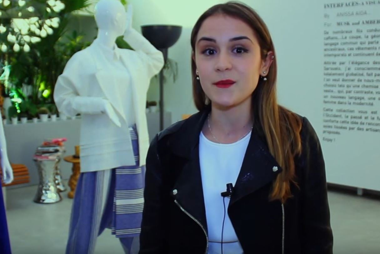 La jeune créatrice de mode tunisienne Anissa Meddeb en avril 2016. © Capture d’écran YouTube/TUNISIEco