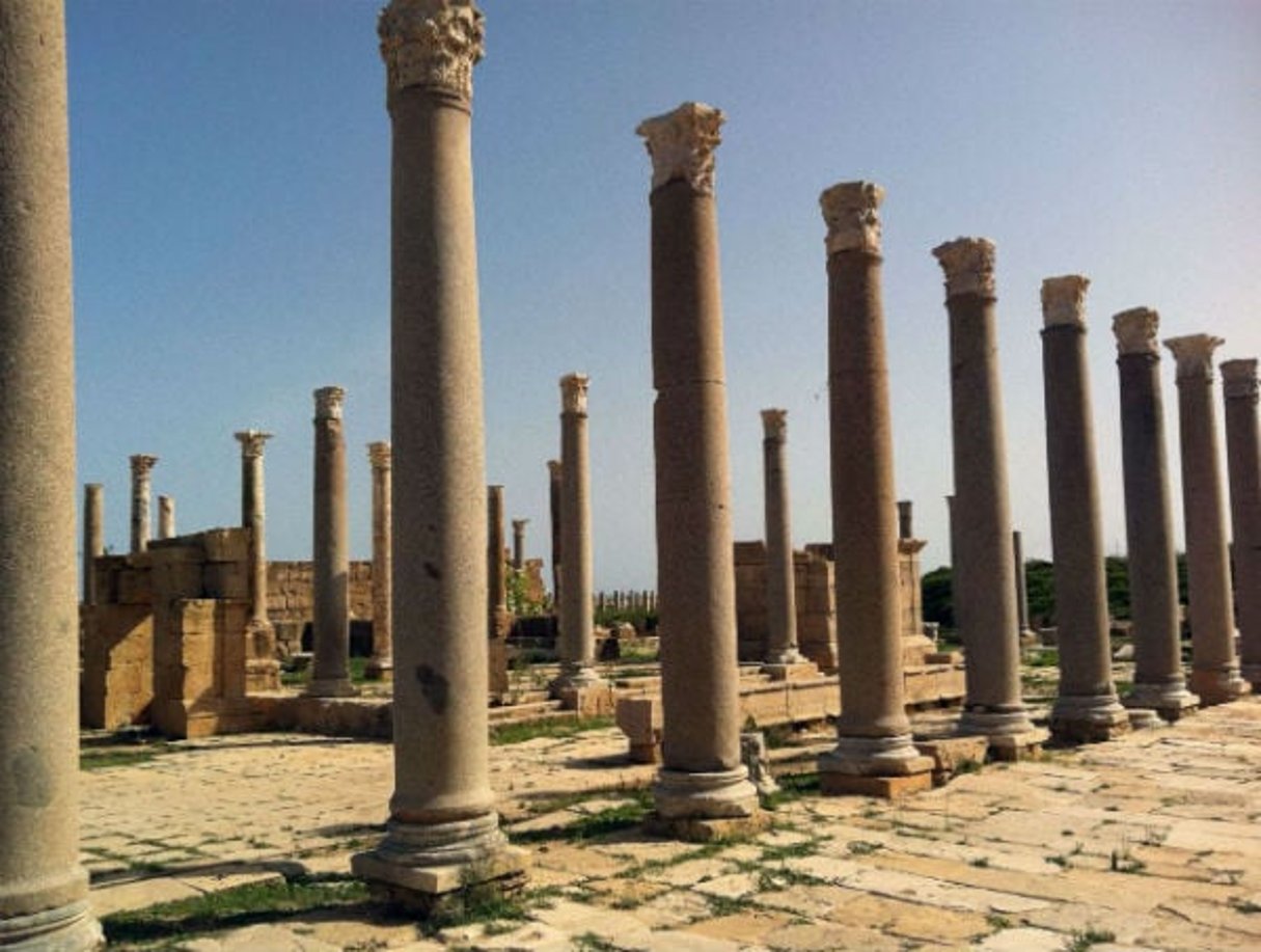 Le site archéologique de  Leptis Magna, en Libye, le 7 novembre 2011. © David Mac Dougall/AP/SIPA