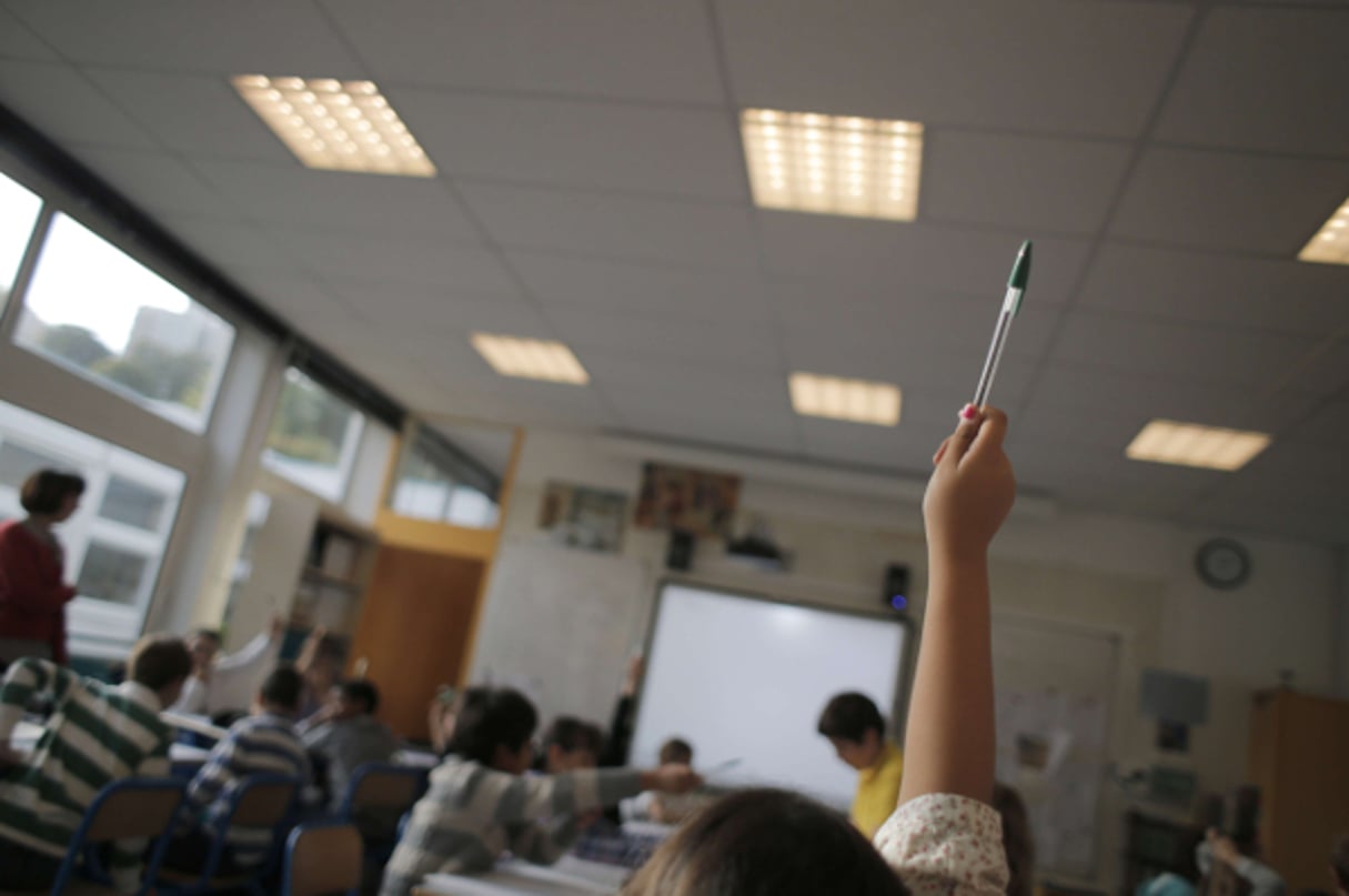 Dans une salle de classe, en France, en  octobre 2012. © Christophe Ena/AP/SIPA