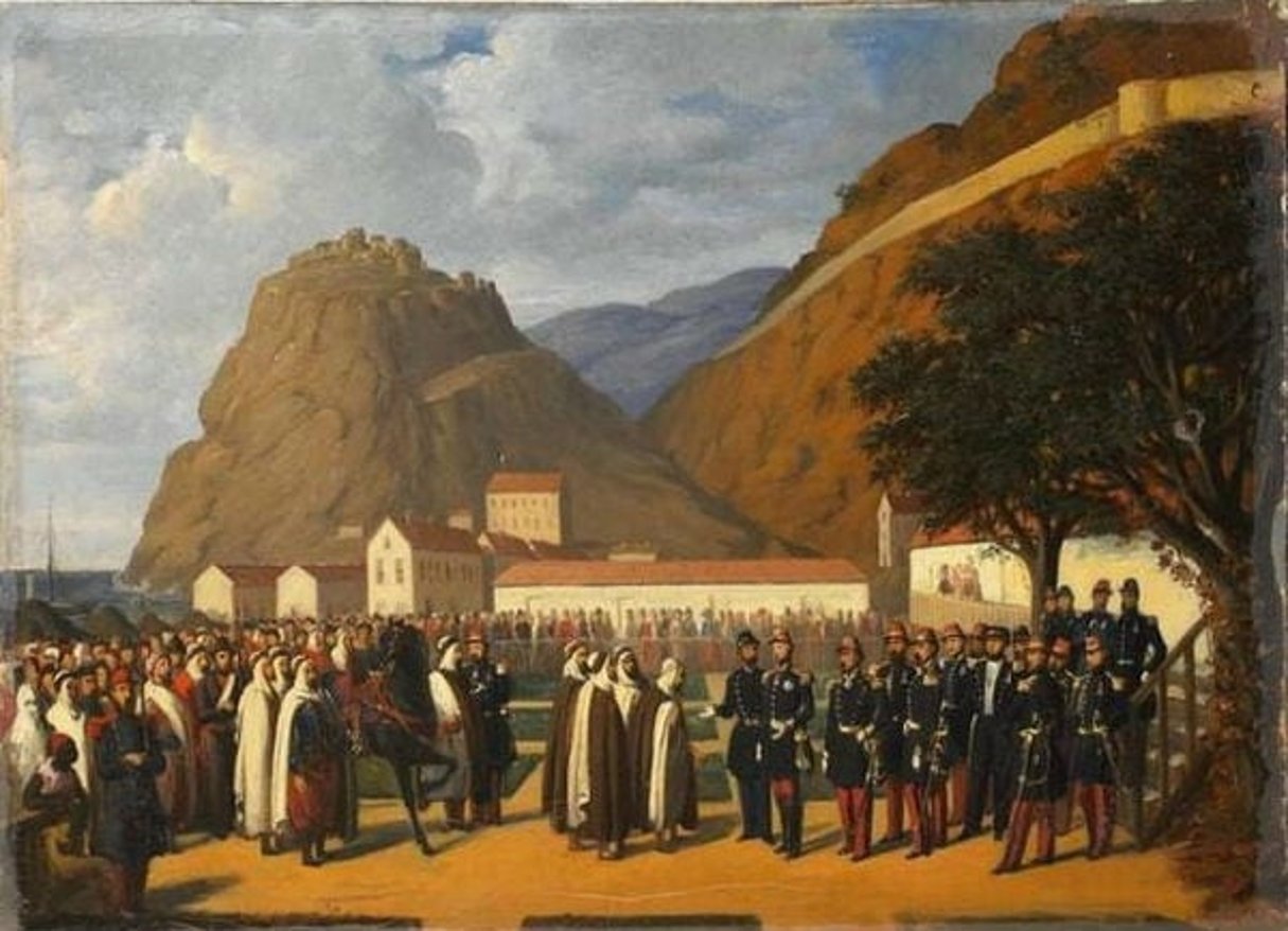 La reddition d’Abd el-Kader, le 23 décembre 1847 par Régis Augustin. © Musée Condé/Wikimedia Commons