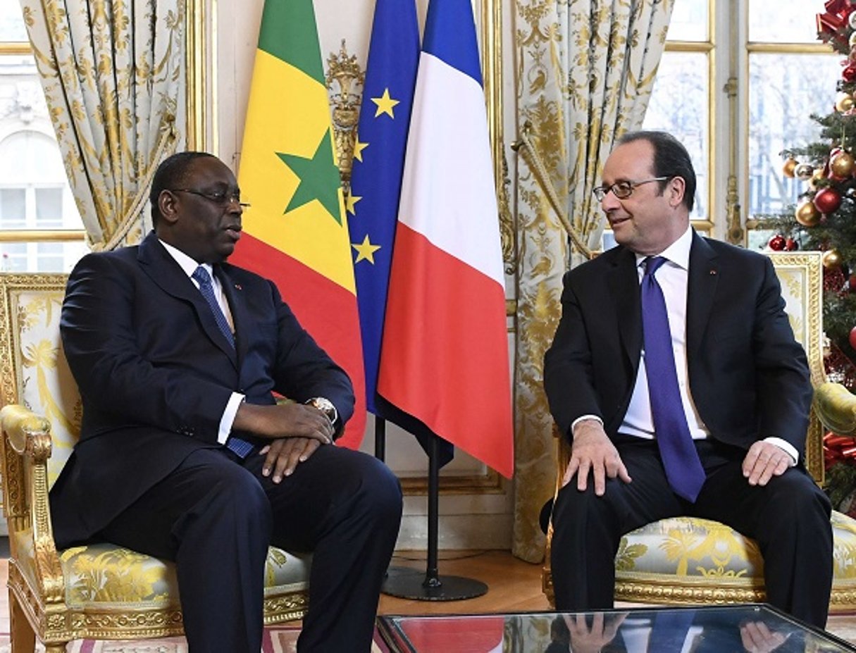 Rencontre entre François Hollande et Macky Sall le 20 décembre 2016. © Alain Jocard/AP/SIPA