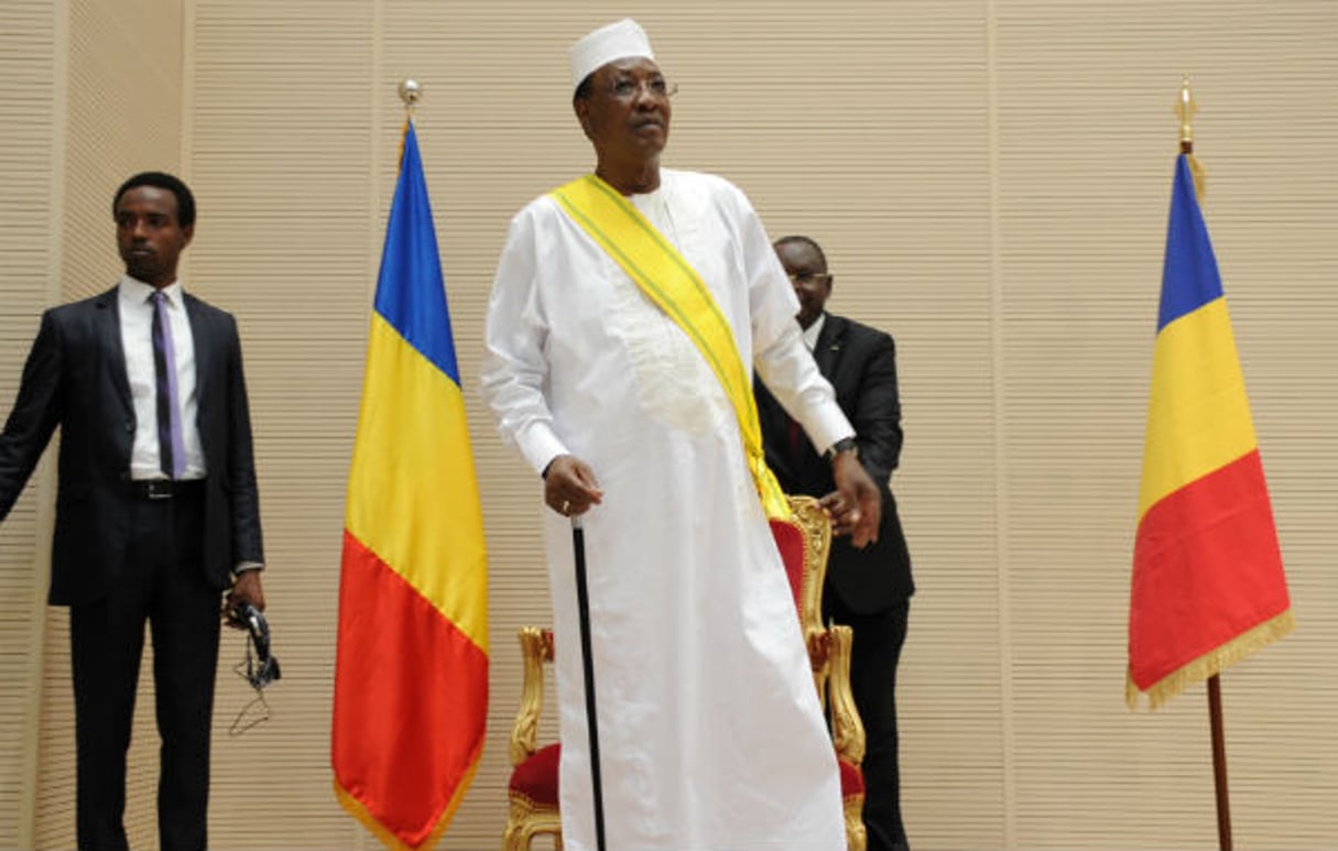 Lors du discours d’investiture du chef de l’Etat, le 8 août à N’djamena. © BRAHIM ADJI/AFP