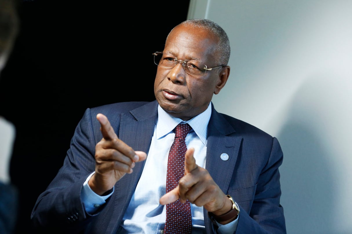 Abdoulaye Bathily dans les locaux de Jeune Afrique, Paris, le 16 décembre 2014. © Bruno Levy pour JA