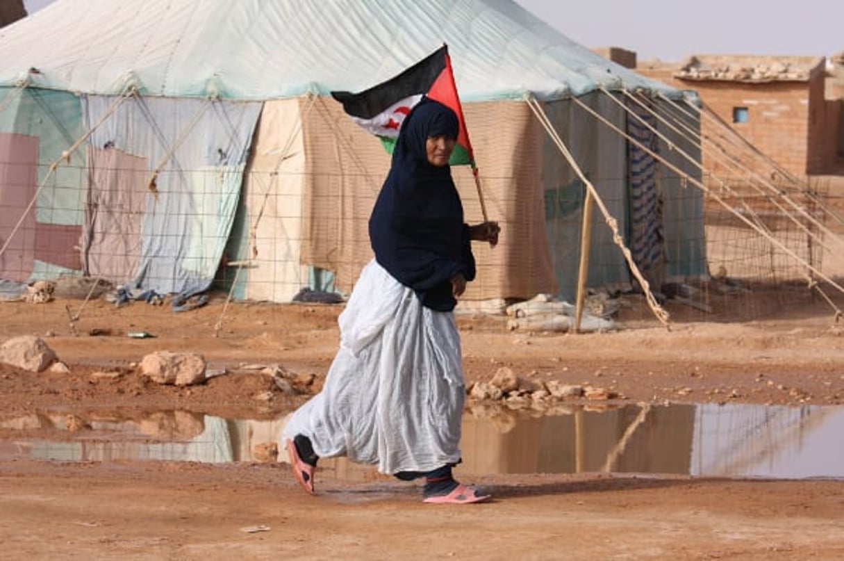 Dans le camp de réfugiés de Laâyoune, dans la région du Sahara occidental, en 2009. © Alfred de Montesquiou/AP/SIPA