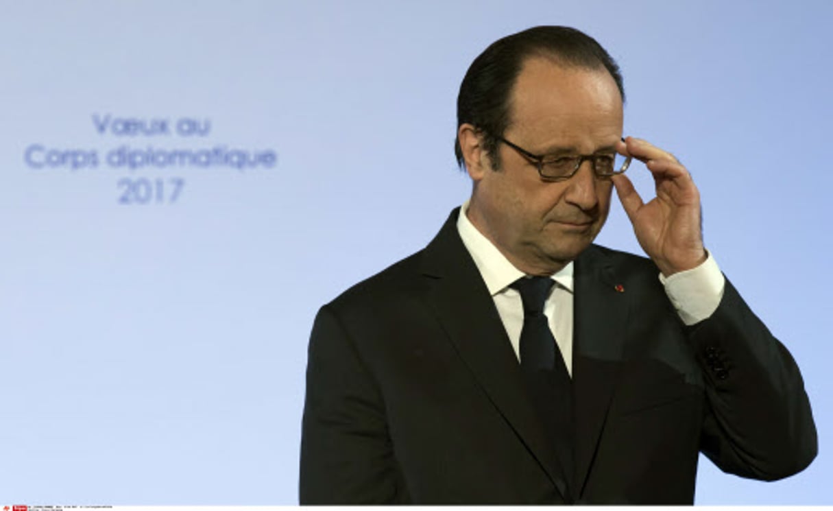 François Hollande à l’Élysée, le 12 janvier 2017. © Ian Langsdon/AP/SIPA