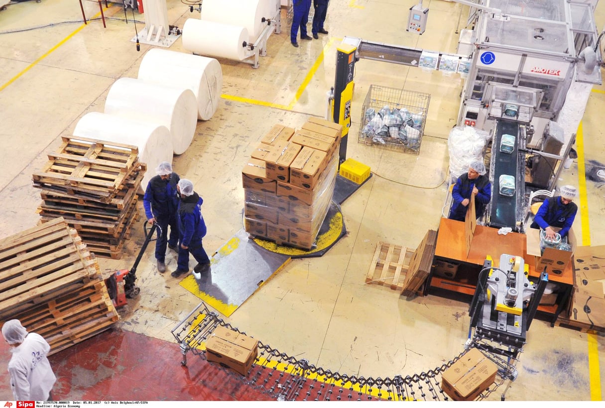 Ouvriers au travail dans l’usine de Sétif, inaugurée en décembre 2015. © Anis Belghoul/AP/SIPA
