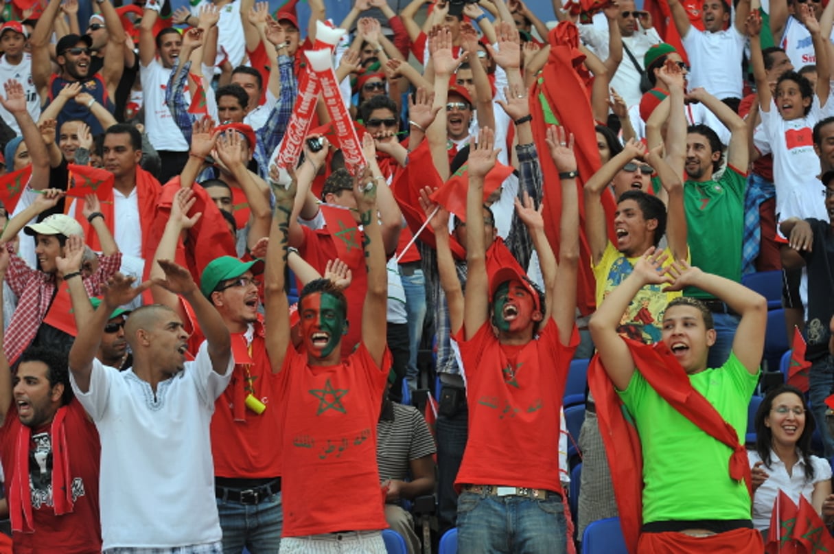 Des supporteurs de l’équipe marocaine, en 2012. © mustapha_ennaimi/CC/Wikimedia commons