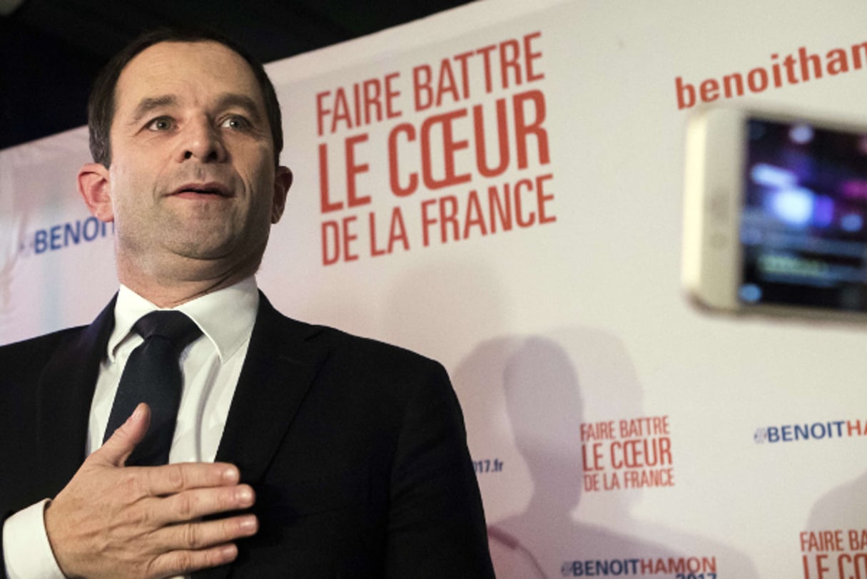 Benoît Hamon, le 22 janvier 2017 à Paris. © Kamil Zihnioglu/AP/SIPA