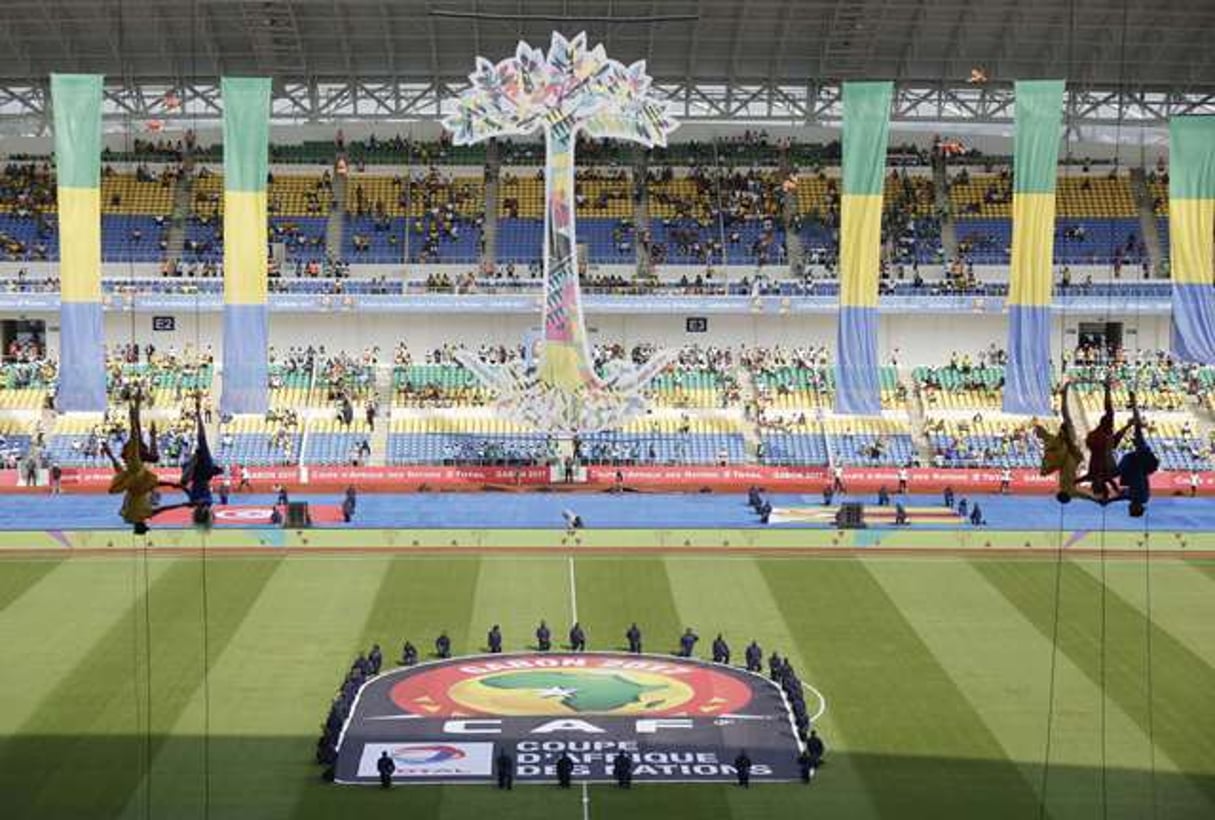 La cérémonie d’ouverture de la CAN 2017 à Libreville, au Gabon, le 14 janvier. © Sunday Alamba/AP/SIPA