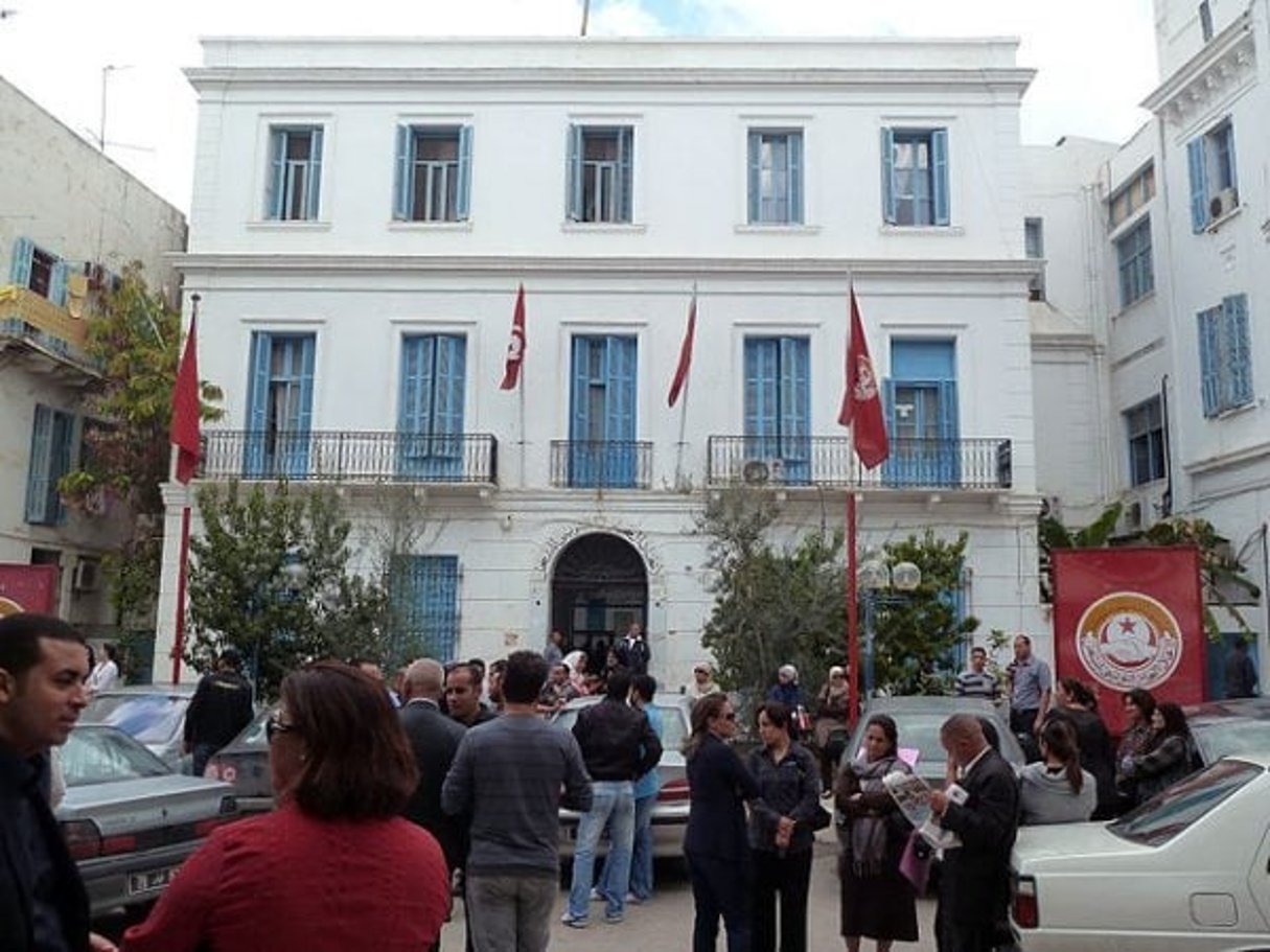 Le siège de l’UGTT, à Tunis. © Citizen59 /CC/Wikimedia Commons