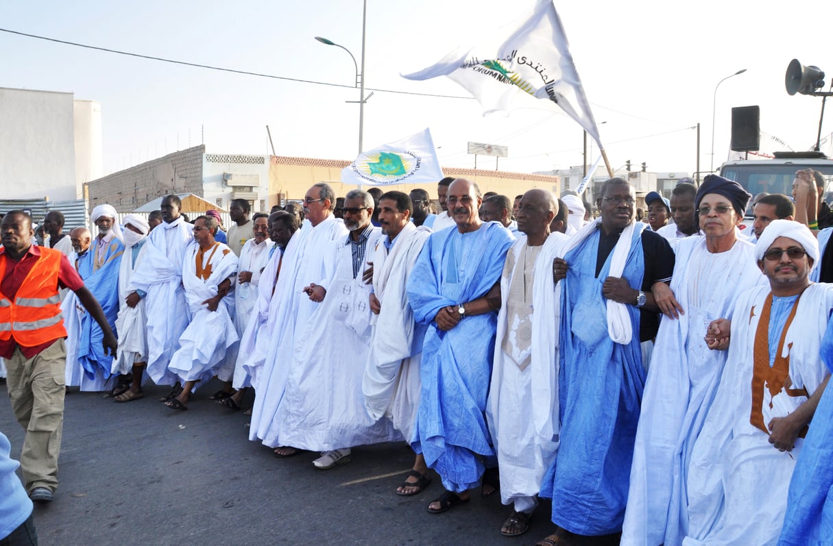 Manifestation contre le projet de révision,le 7 mai 2016,à Nouakchott. © AFP