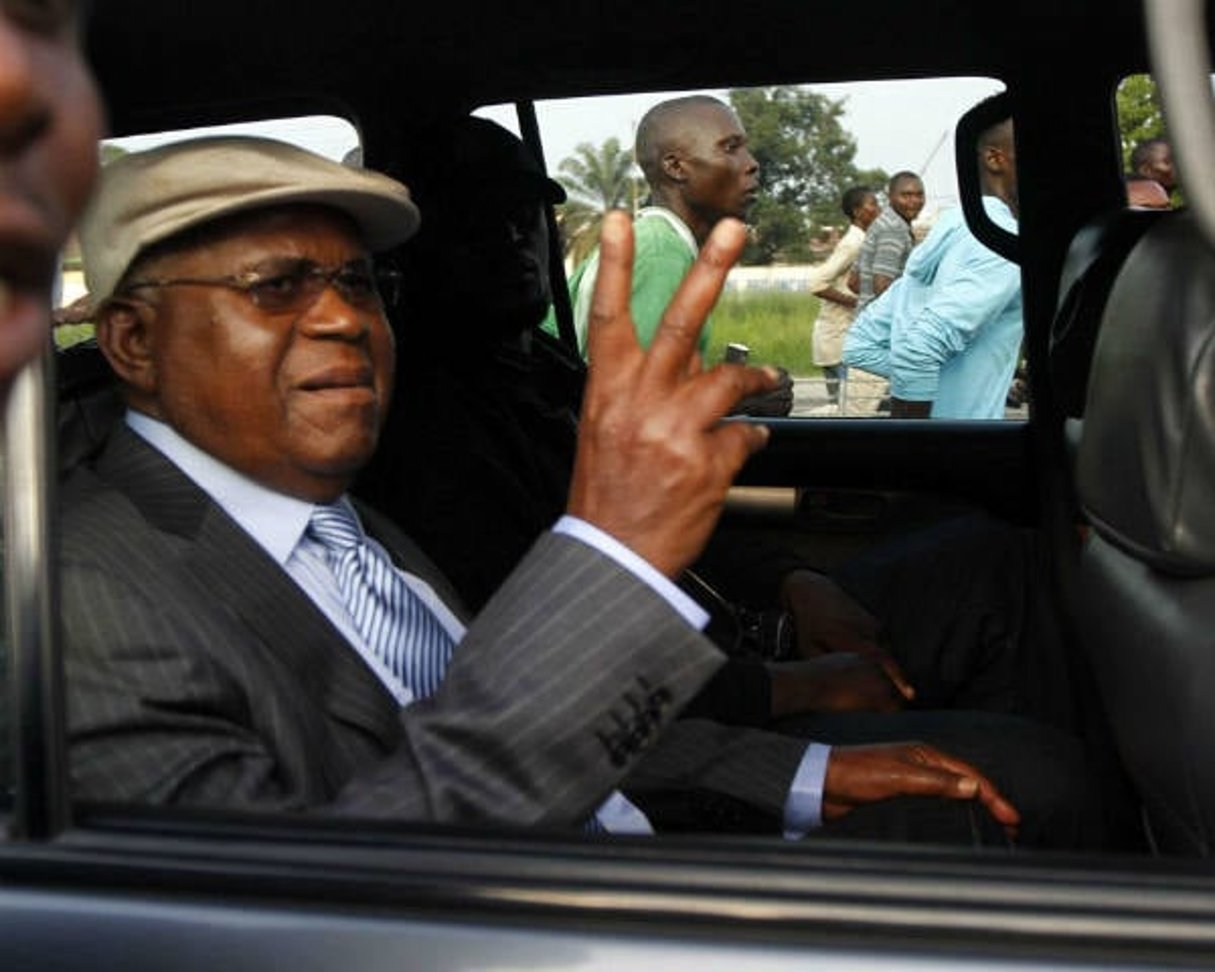 L’opposant congolais Étienne Tshisekedi à Kinshasa, le 28 novembre 2014. © Jerome Delay/AP/SIPA