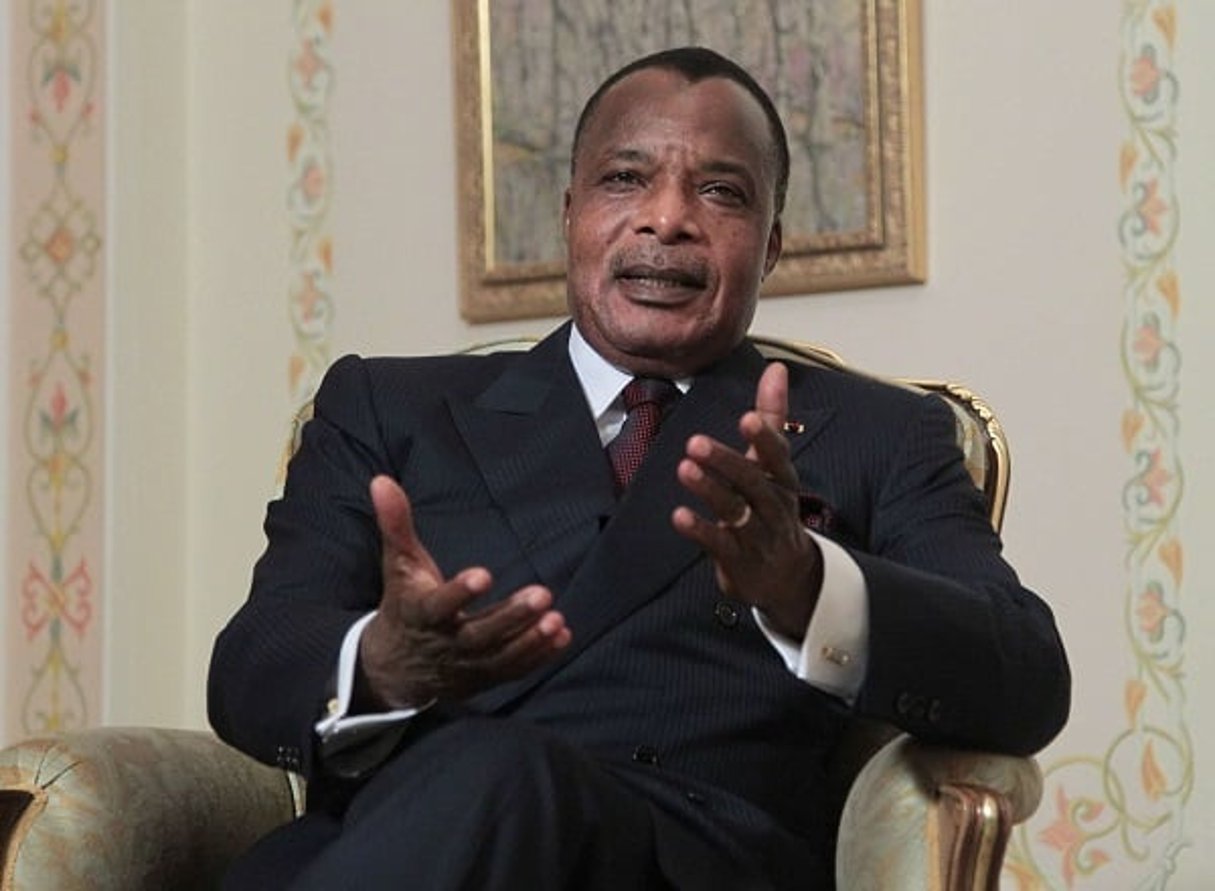 Le président congolais, Denis Sassou-Nguesso, en 2012. © Maxim Shipenkov/AP/SIPA