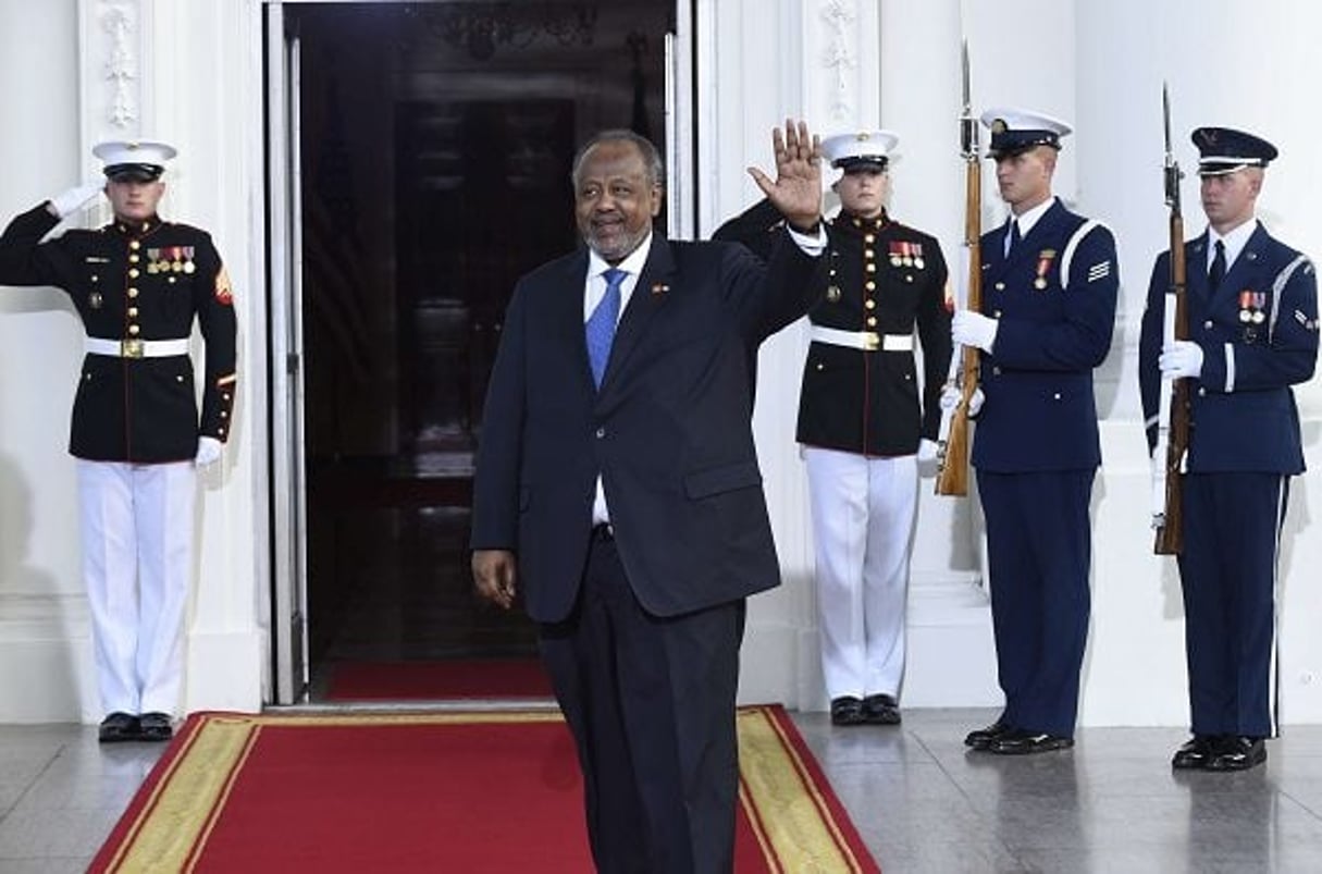 Ismaïl Omar Guelleh, président de la République de Djibouti, au sommet des leaders africains, à Washington, le 5 août 2014. © Susan Walsh/AP/SIPA