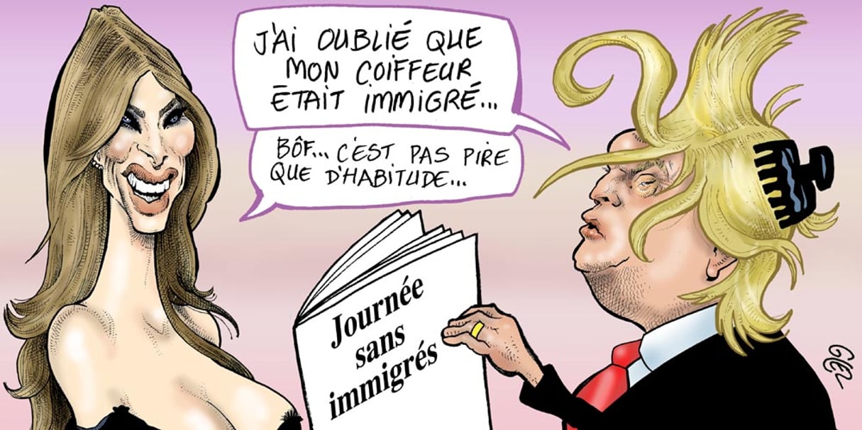 La « journée sans immigrés » de ce jeudi 16 février vise à protester contre les propos et mesures prises par Donald Trump ces dernières semaines à l’encontre des immigrés résidant ou désireux de se rendre sur le sol américain. © Damien Glez