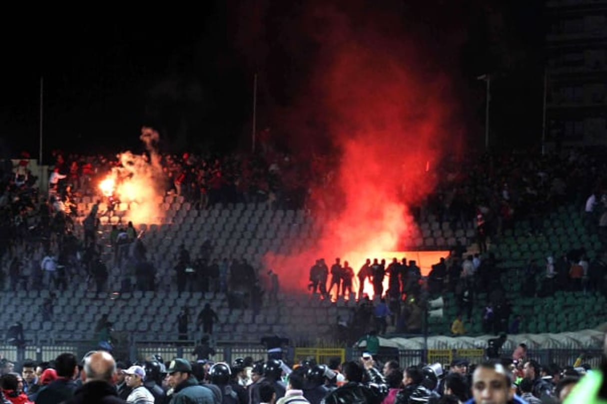 Les émeutes du stade de Port-Saïd, en 2012, ont fait 74 morts. © STR/AP/SIPA