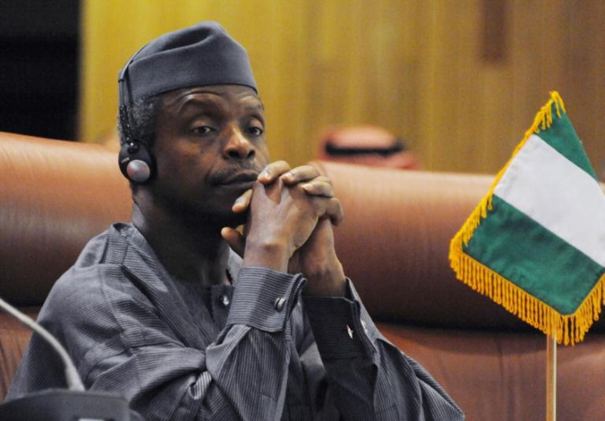 Yemi Osinbajo, président par intérim du Nigeria, le 23 septembre 2015 à Ouagadougou. © Ahmed Ouoba/AFP