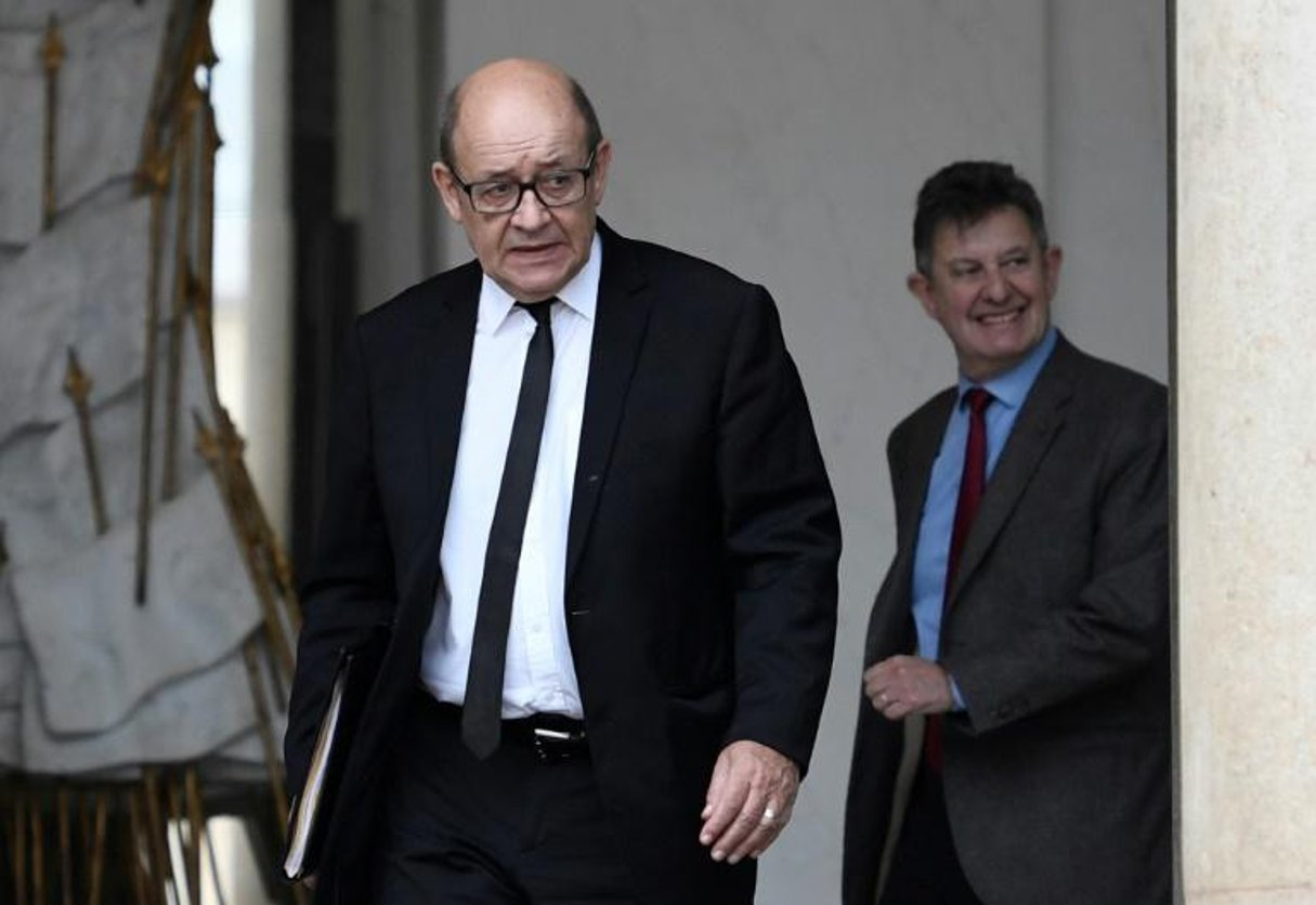 Le ministre français de la Défense, Jean-Yves Le Drian, le 24 février 2017 à l’Élysée, à Paris. © Stephane de Sakutin/AFP