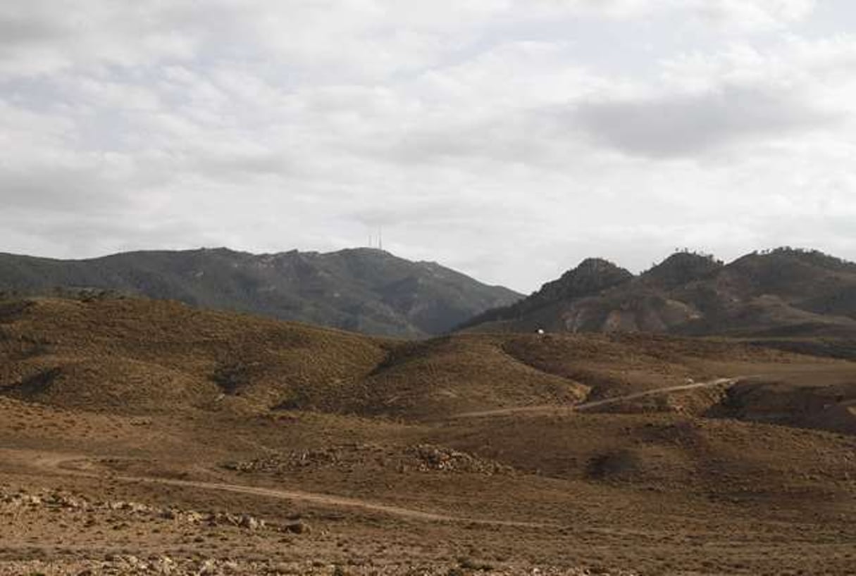 Les montagnes du Djebel Chambi, à proximité de la ville de Kasserine, le 17 juillet 2014. © Paul Schemm/AP/SIPA