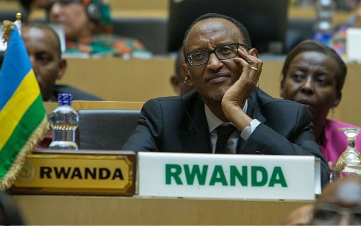 Paul Kagame, le président rwandais, à l’ouverture de la cérémonie du 26e sommet de l’Union africaine à Addis Abeba, en Éthiopie, le 30 janvier 2016. © Mulugeta Ayene/AP/SIPA