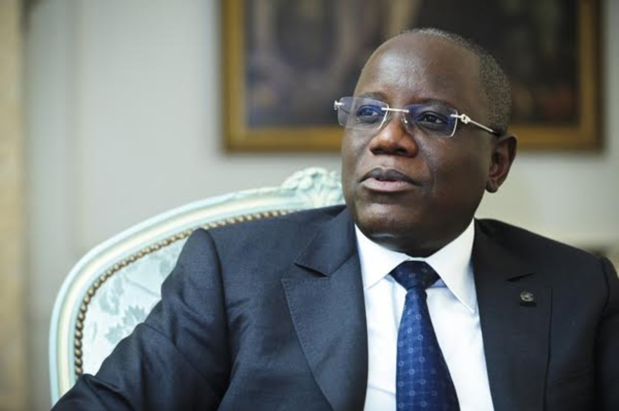 Aubin Minaku, président de l’Assemblée nationale de la RDC, le 9 mars 2016 à Paris. © Vincent Fournier/J.A.