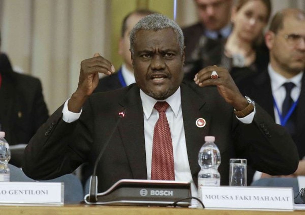 Moussa Faki Mahamat, le Président de la Commission de l’Union Africaine, en mai 2016 © Andrew Medichini/AP/SIPA