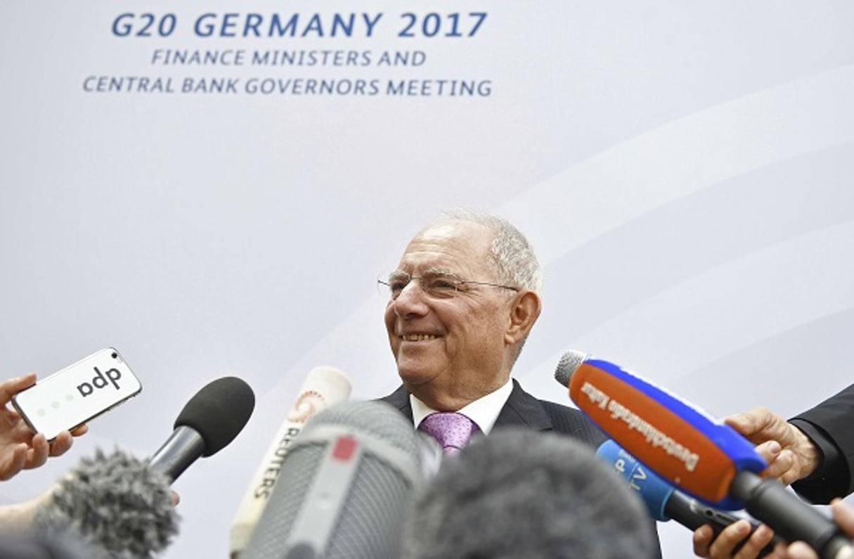 Wolfgang Schäuble, le ministre des Finances allemand, le 17 mars 2017 à Baden-Baden. © Uwe Anspach/AP/SIPA