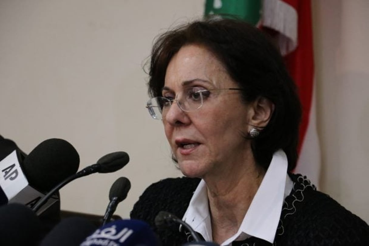 Le 17 mars, à Beyrouth, la diplomate Rima Khalaf a annoncé sa démission. © Muhammed Ali Akman/Anadolu Agency