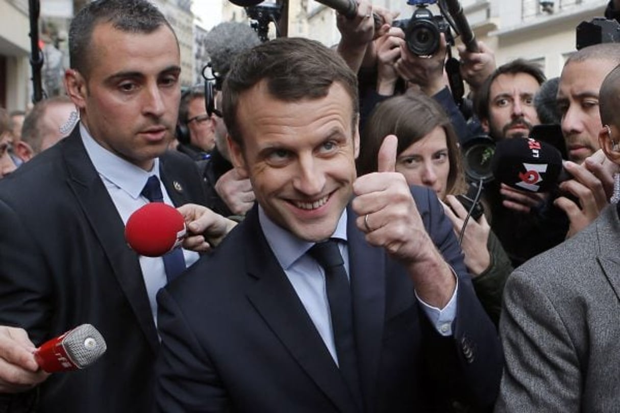 Le candidat Emmanuel Macron à Paris le 13 mars 2017. © Francois Mori/AP/SIPA
